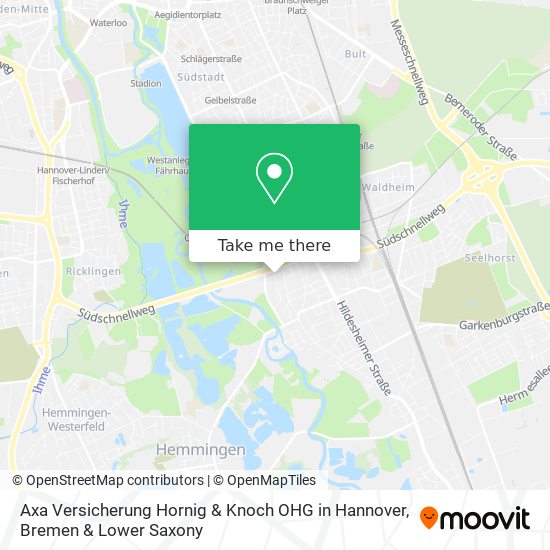 Axa Versicherung Hornig & Knoch OHG in Hannover map