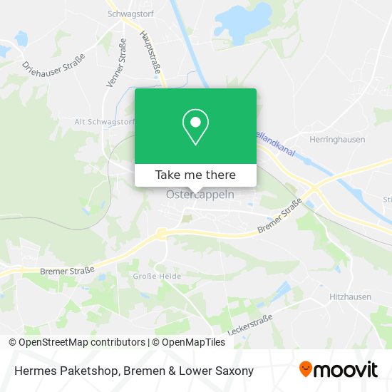 Hermes Paketshop map