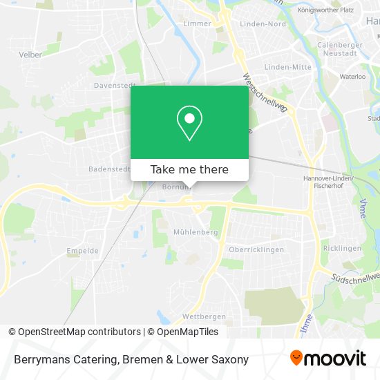 Berrymans Catering map