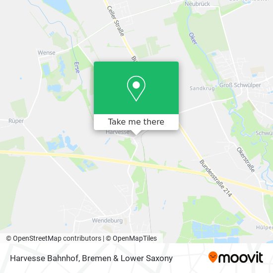 Harvesse Bahnhof map