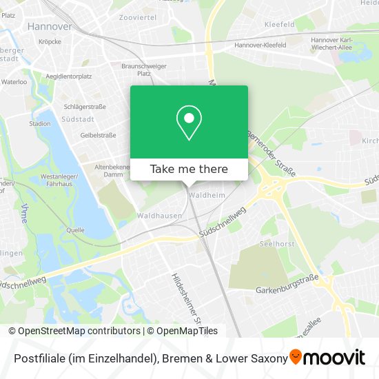 Postfiliale (im Einzelhandel) map