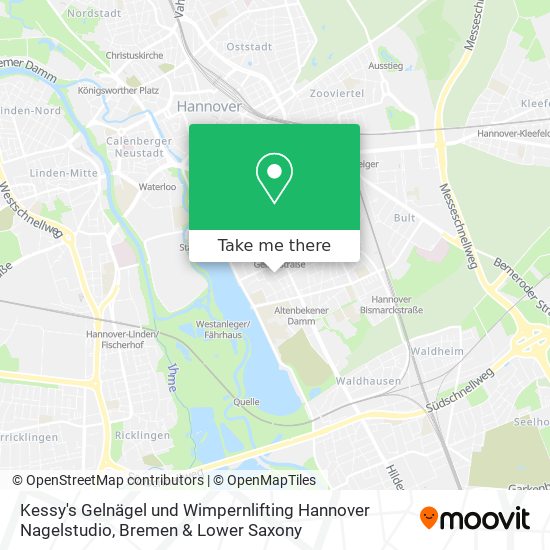 Карта Kessy's Gelnägel und Wimpernlifting Hannover Nagelstudio