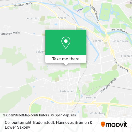 Карта Cellounterricht, Badenstedt, Hannover