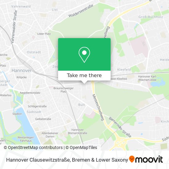 Карта Hannover Clausewitzstraße