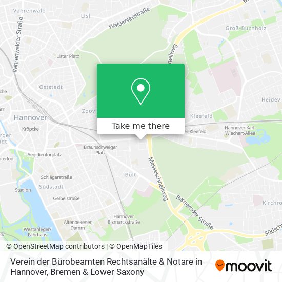 Verein der Bürobeamten Rechtsanälte & Notare in Hannover map