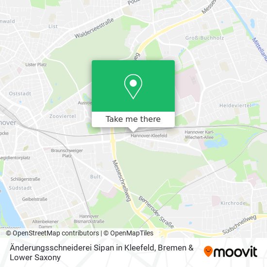 Änderungsschneiderei Sipan in Kleefeld map