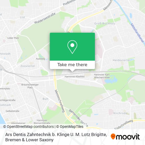 Ars Dentis Zahntechnik b. Klinge U. M. Lotz Brigitte map