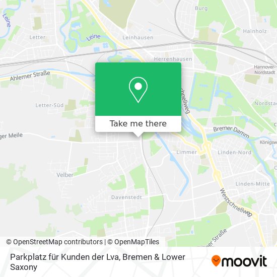 Parkplatz für Kunden der Lva map