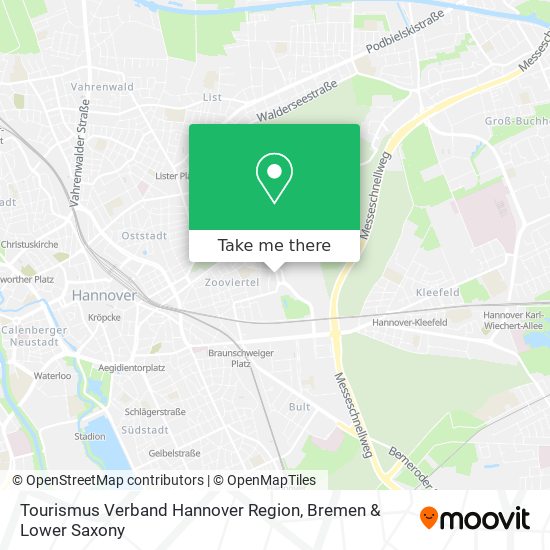 Tourismus Verband Hannover Region map