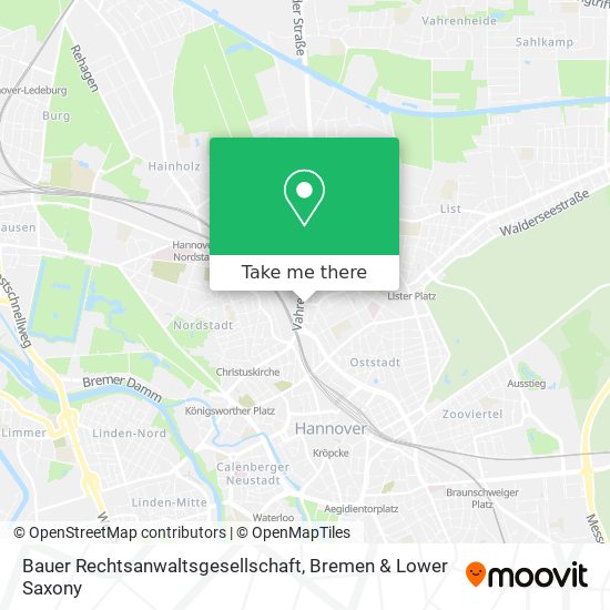 Bauer Rechtsanwaltsgesellschaft map
