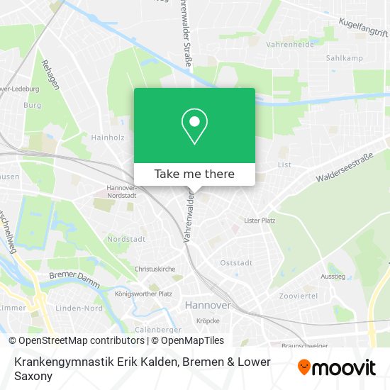 Krankengymnastik Erik Kalden map