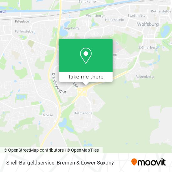 Shell-Bargeldservice map