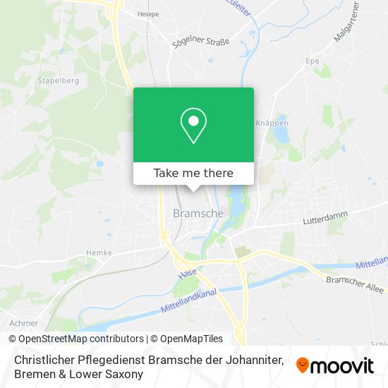 Christlicher Pflegedienst Bramsche der Johanniter map
