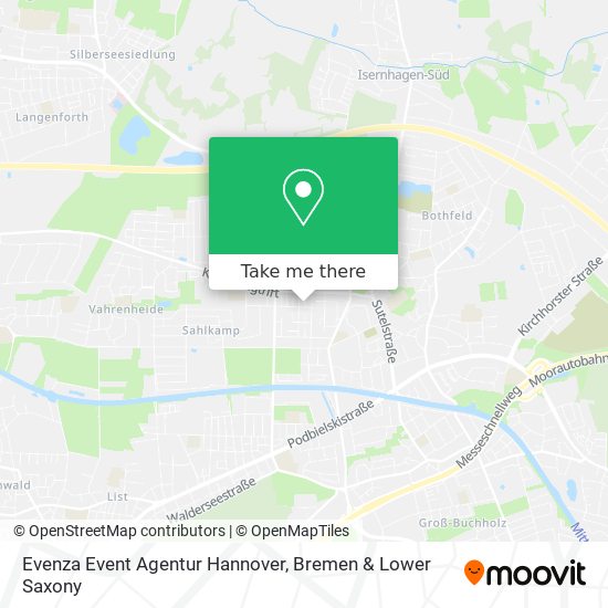 Evenza Event Agentur Hannover map