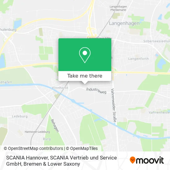 Карта SCANIA Hannover, SCANIA Vertrieb und Service GmbH