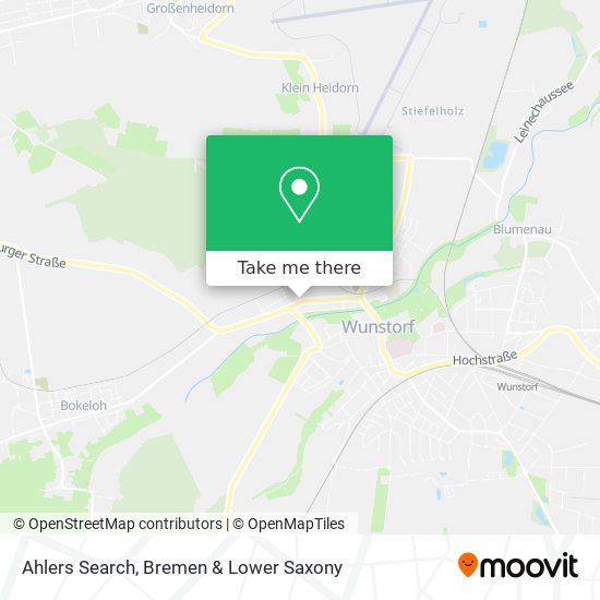 Ahlers Search map