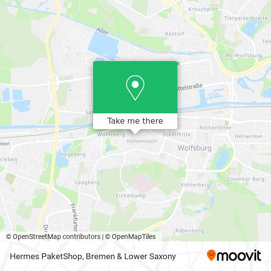 Hermes PaketShop map
