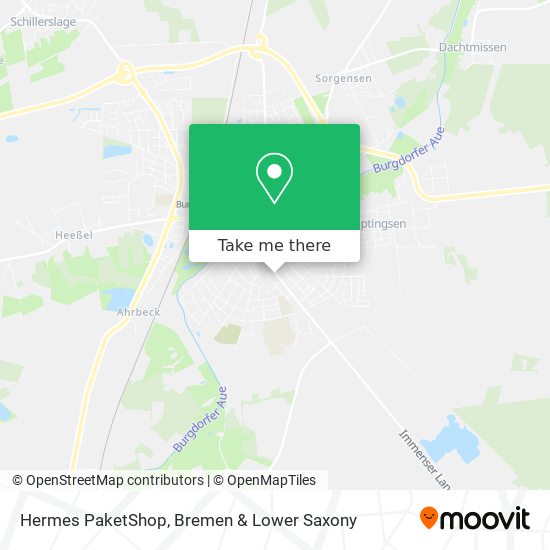 Hermes PaketShop map