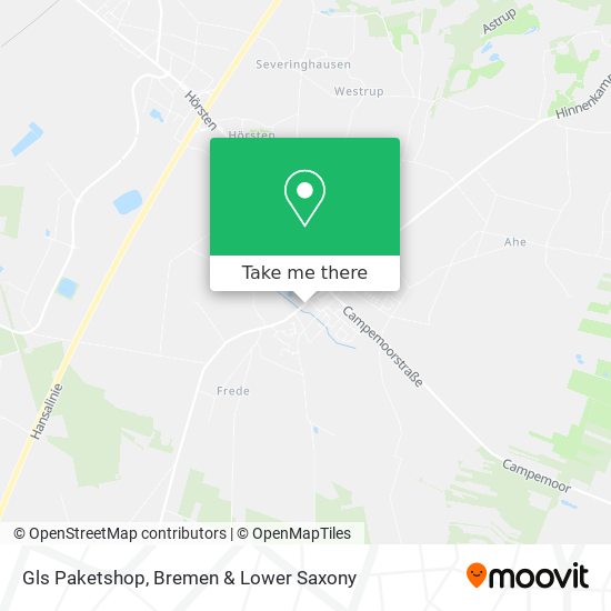Gls Paketshop map