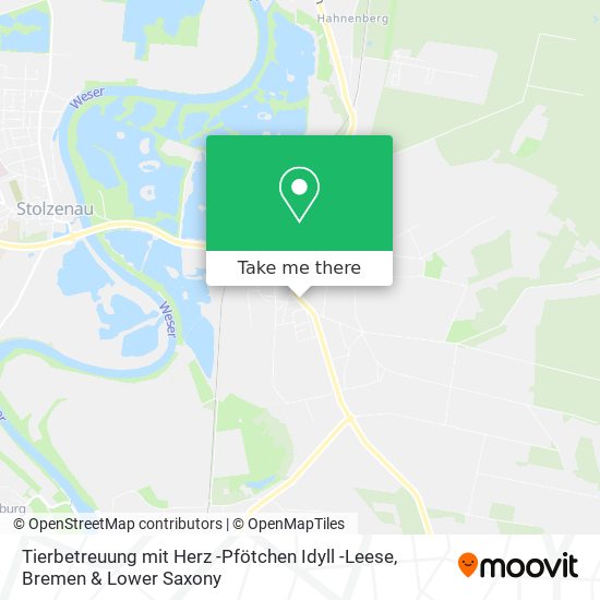 Tierbetreuung mit Herz -Pfötchen Idyll -Leese map