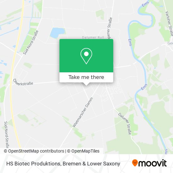 HS Biotec Produktions map