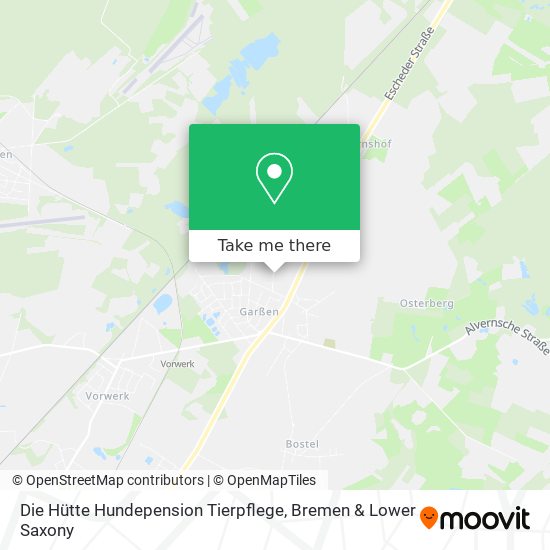 Die Hütte Hundepension Tierpflege map