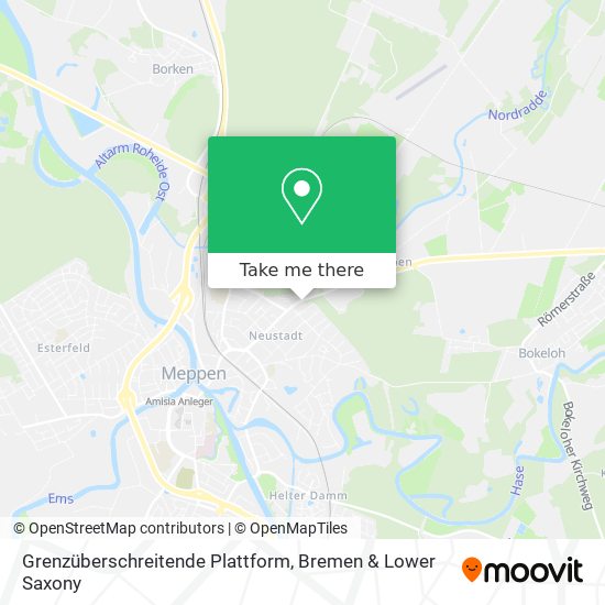 Grenzüberschreitende Plattform map