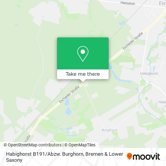 Habighorst B191/Abzw. Burghorn map