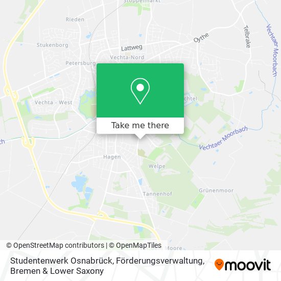 Карта Studentenwerk Osnabrück, Förderungsverwaltung