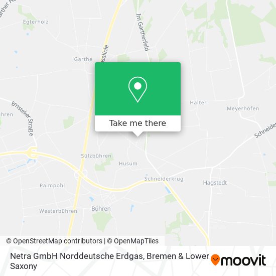 Netra GmbH Norddeutsche Erdgas map
