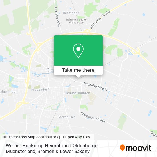 Werner Honkomp Heimatbund Oldenburger Muensterland map