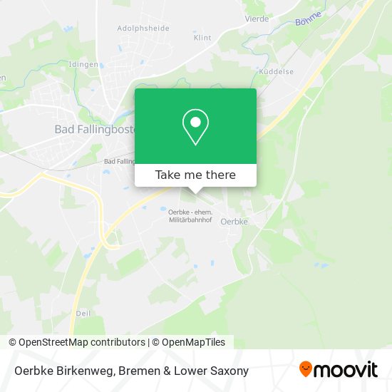 Oerbke Birkenweg map