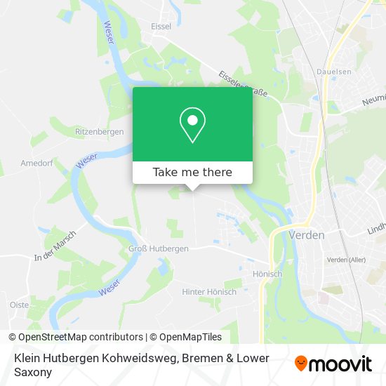 Klein Hutbergen Kohweidsweg map