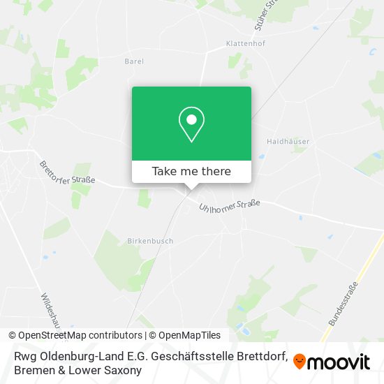 Карта Rwg Oldenburg-Land E.G. Geschäftsstelle Brettdorf