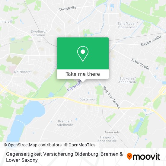 Gegenseitigkeit Versicherung Oldenburg map