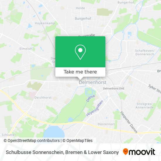 Schulbusse Sonnenschein map