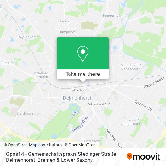 Карта Gpss14 - Gemeinschaftspraxis Stedinger Straße Delmenhorst