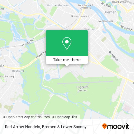 Red Arrow Handels map