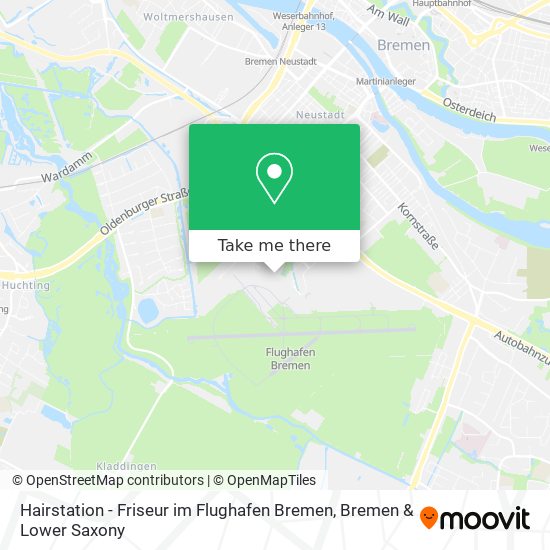Hairstation - Friseur im Flughafen Bremen map