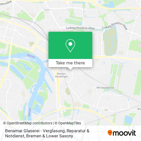 Benamar Glaserei - Verglasung, Reparatur & Notdienst map