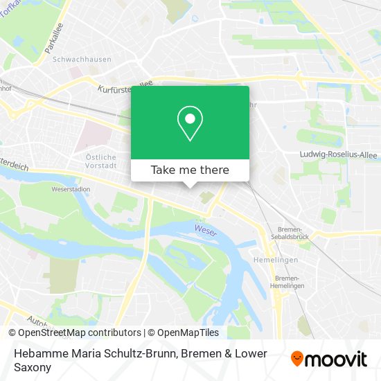 Hebamme Maria Schultz-Brunn map