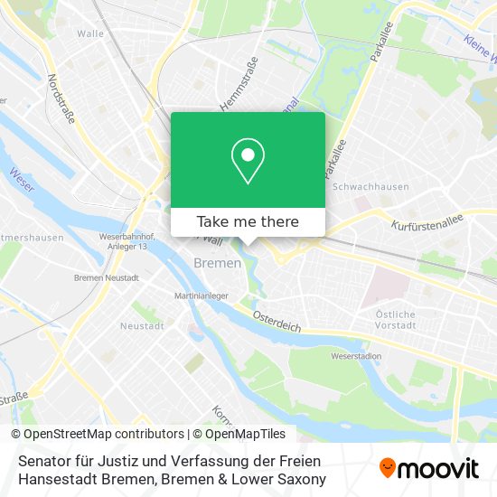 Карта Senator für Justiz und Verfassung der Freien Hansestadt Bremen