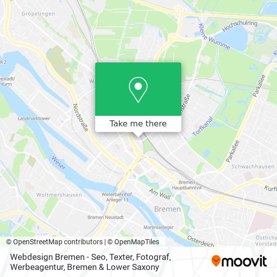 Карта Webdesign Bremen - Seo, Texter, Fotograf, Werbeagentur