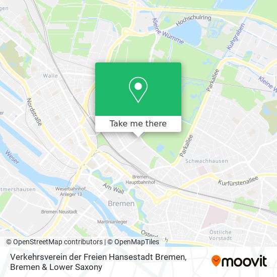Карта Verkehrsverein der Freien Hansestadt Bremen