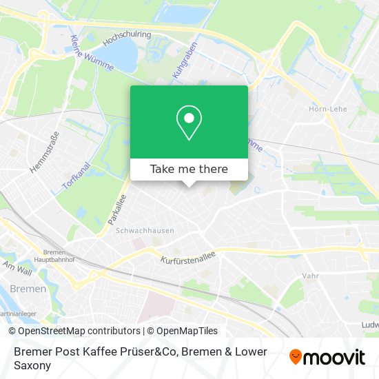 Карта Bremer Post Kaffee Prüser&Co