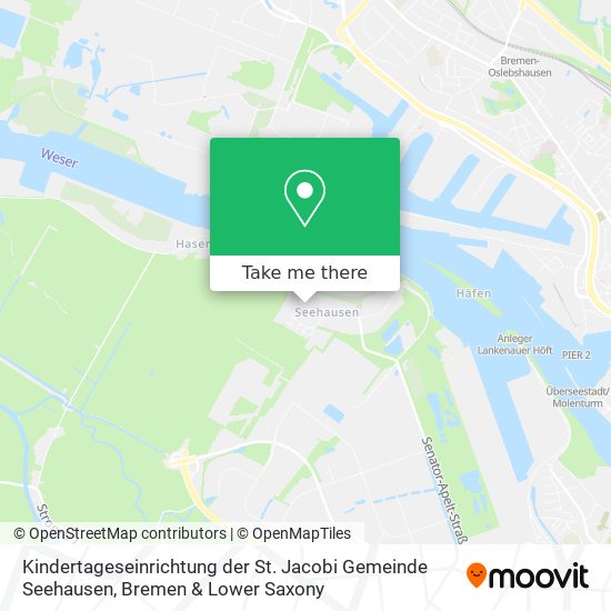 Карта Kindertageseinrichtung der St. Jacobi Gemeinde Seehausen