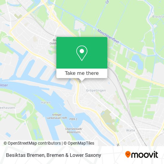 Besiktas Bremen map