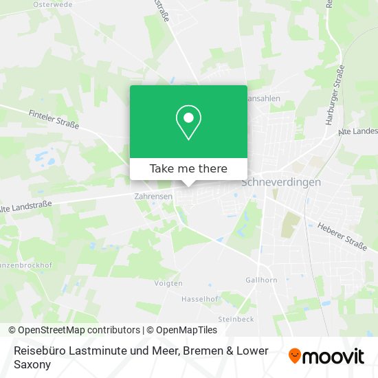 Reisebüro Lastminute und Meer map