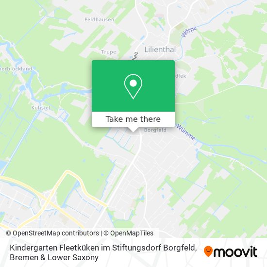 Карта Kindergarten Fleetküken im Stiftungsdorf Borgfeld