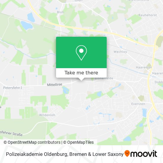 Polizeiakademie Oldenburg map